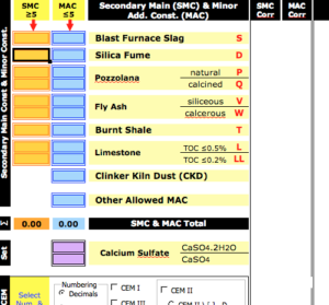 This spreadsheet provides a computational tool for finding out the matching designation in cement composition according to the EN 197-1:2000 (Standard).