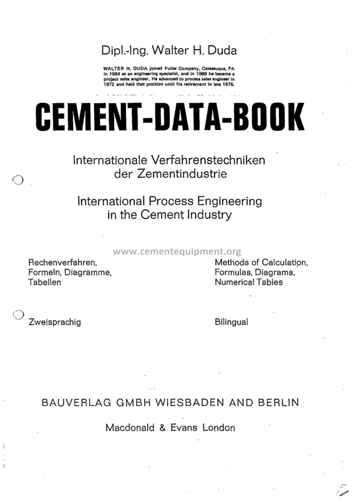 0001 Cement databook duda version 01