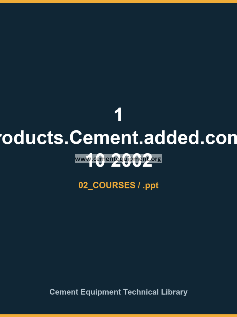 1 Products.Cement.added.comp 10 2002