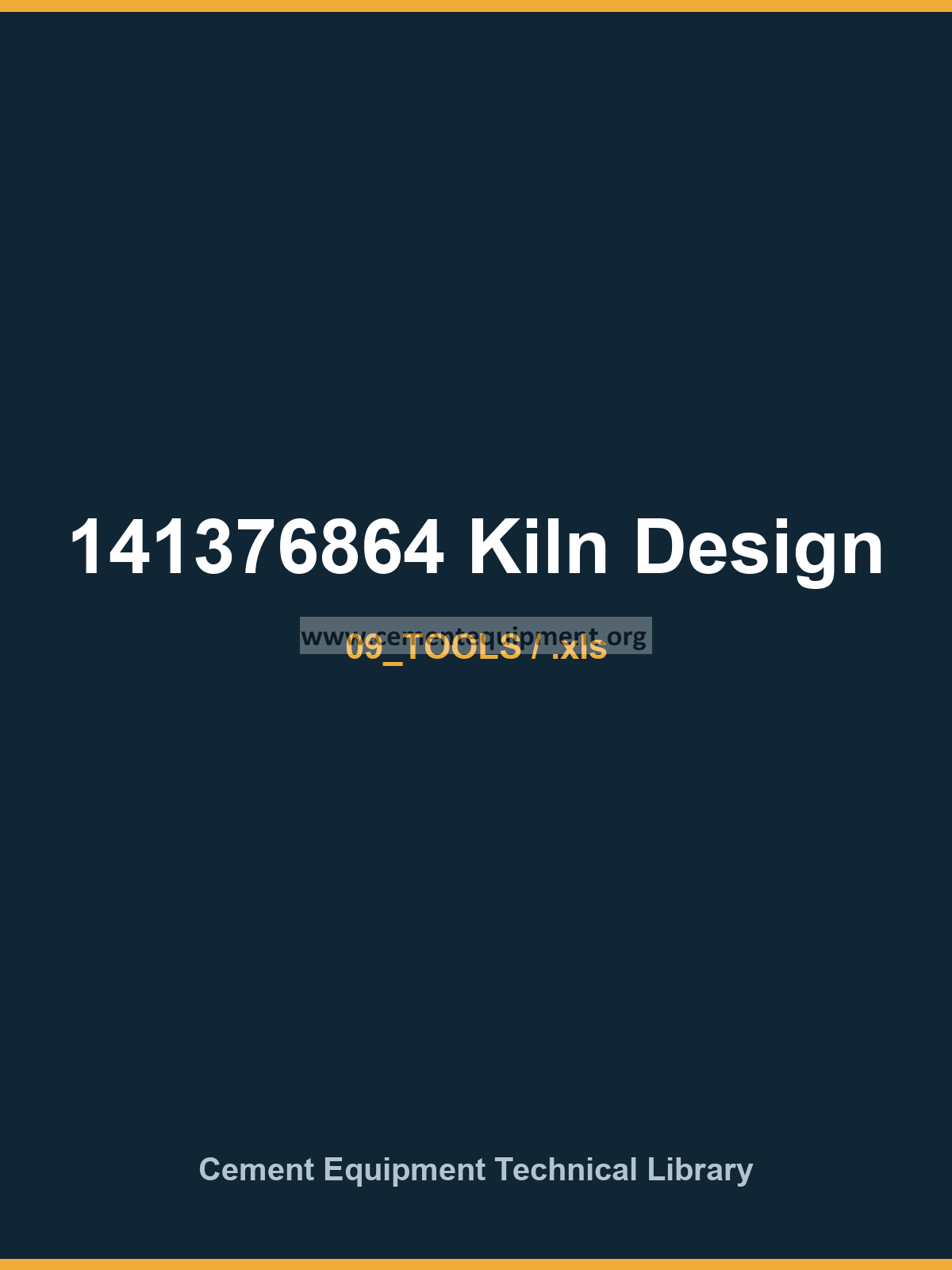 Rotary kiln design and sizing reference