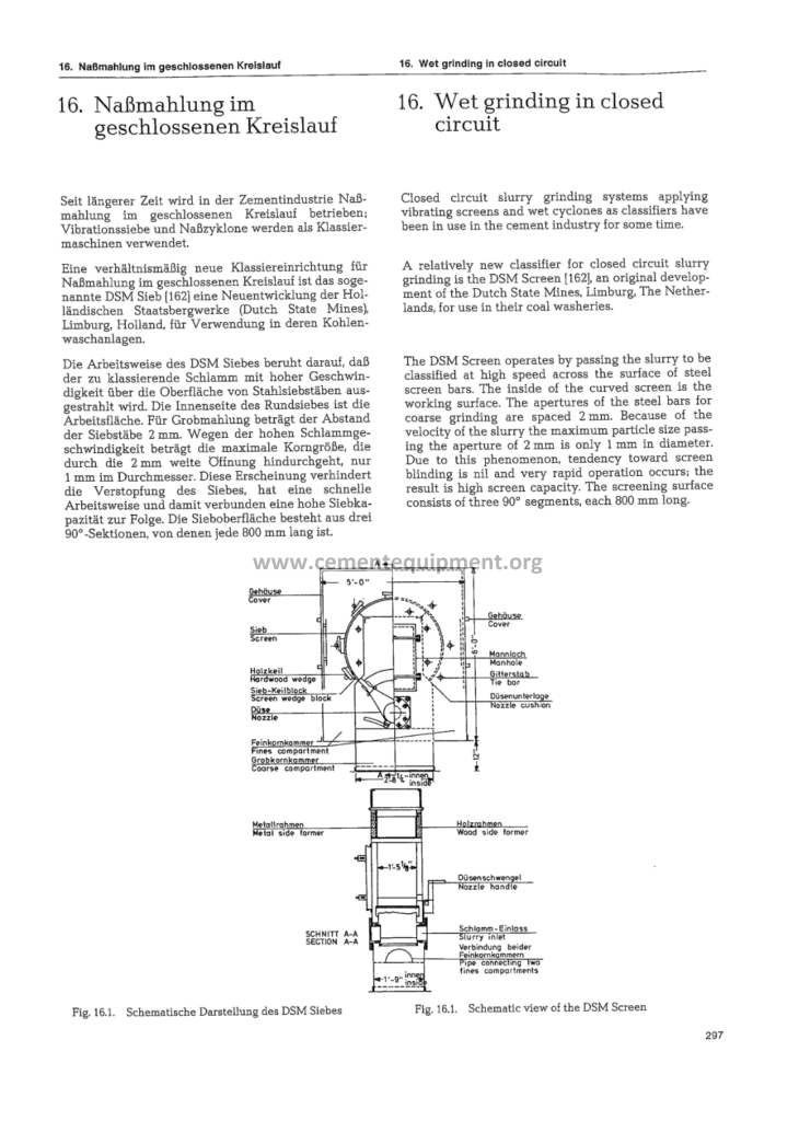 16 Wet grinding In Closed Circuit