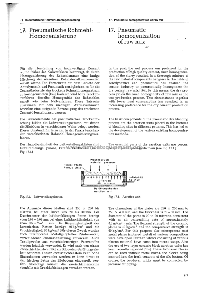17 Pneumatic Homogenisation Of Raw Mix