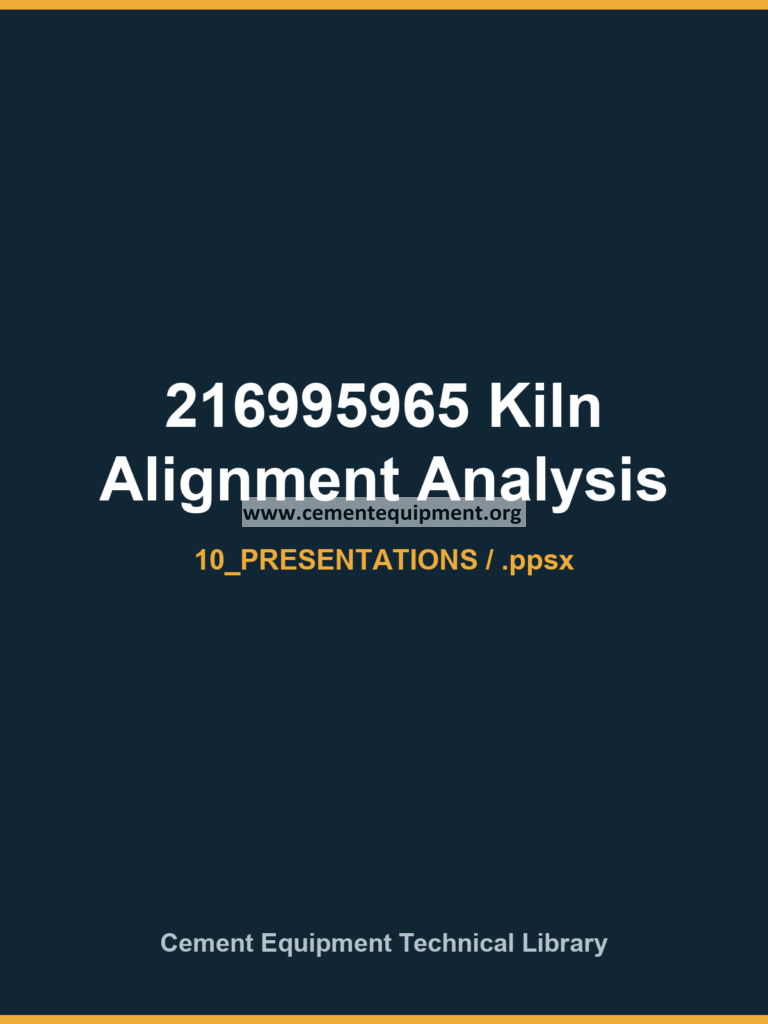 216995965 Kiln Alignment Analysis