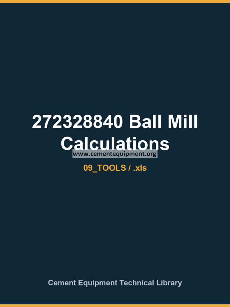 272328840 Ball Mill Calculations