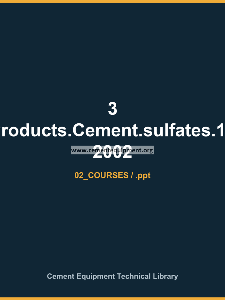 3 Products.Cement.sulfates.10 2002