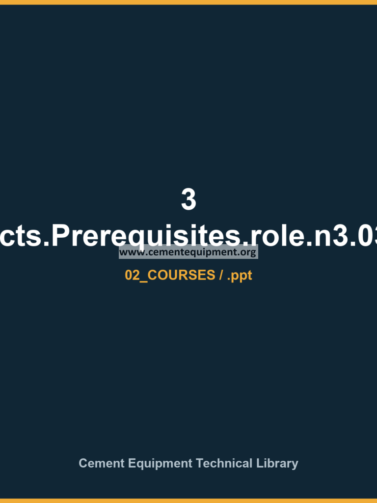 3 Products.Prerequisites.role.n3.03.2002