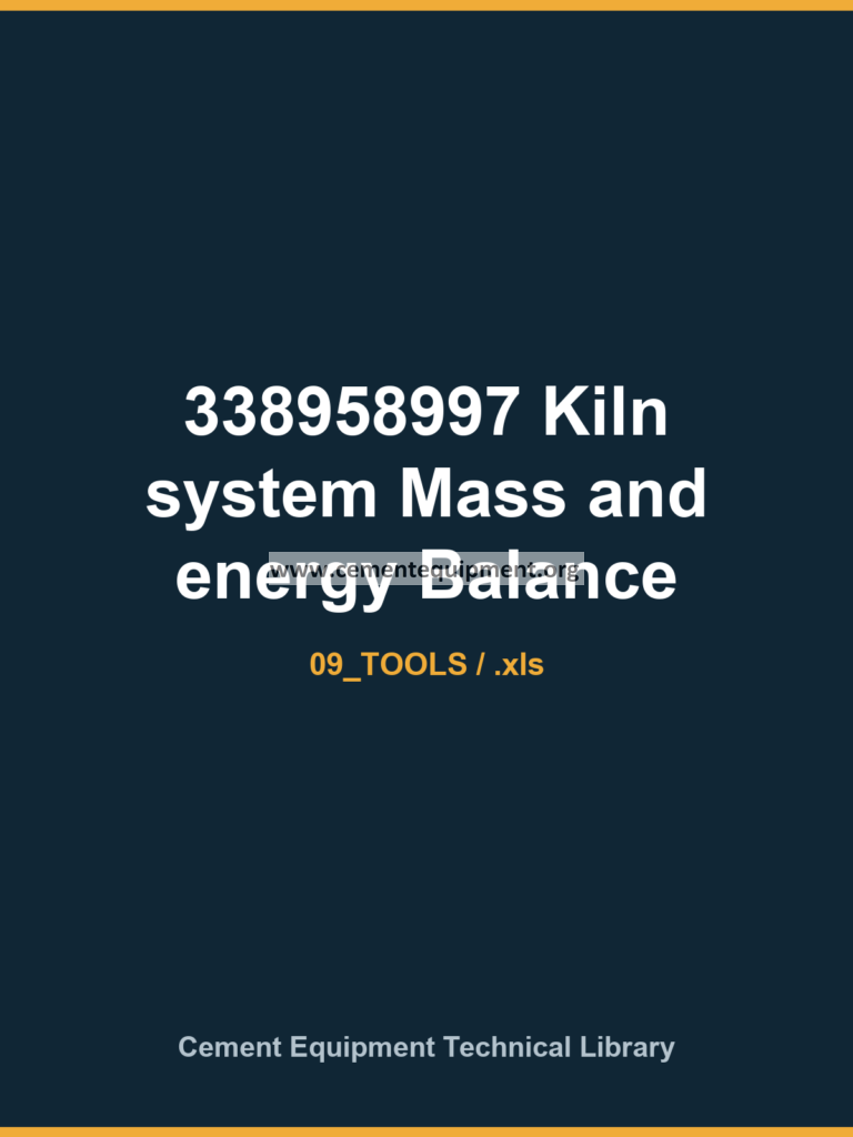 338958997 Kiln system Mass and energy Balance