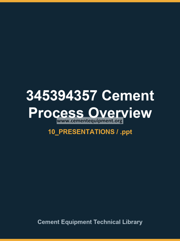 345394357 Cement Process Overview