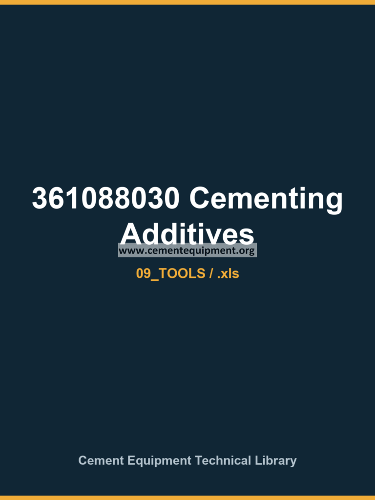 361088030 Cementing Additives