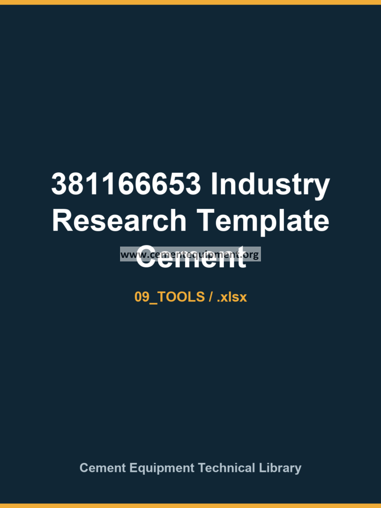 381166653 Industry Research Template Cement
