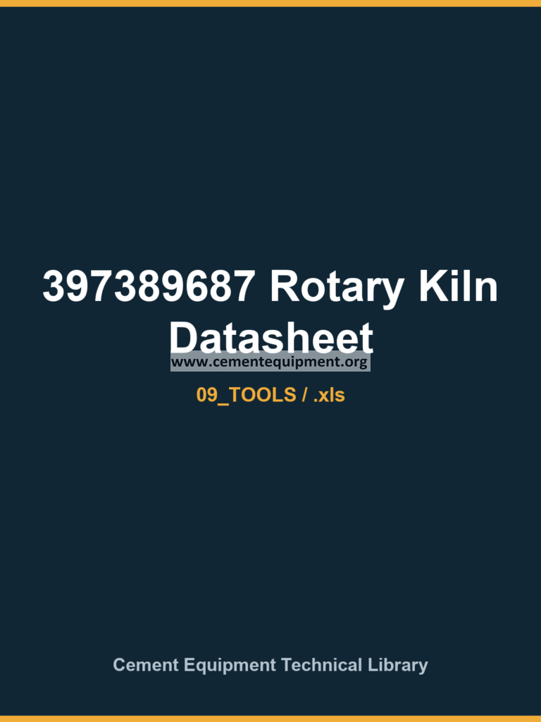 397389687 Rotary Kiln Datasheet