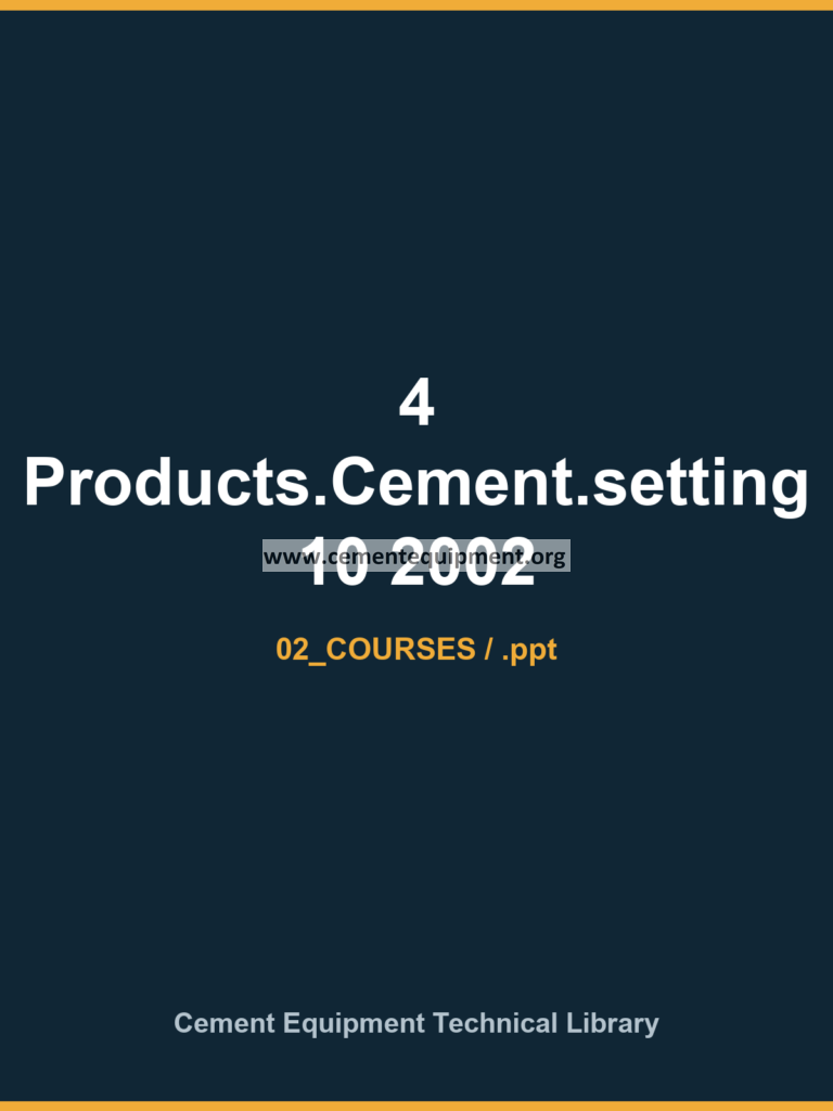 4 Products.Cement.setting 10 2002