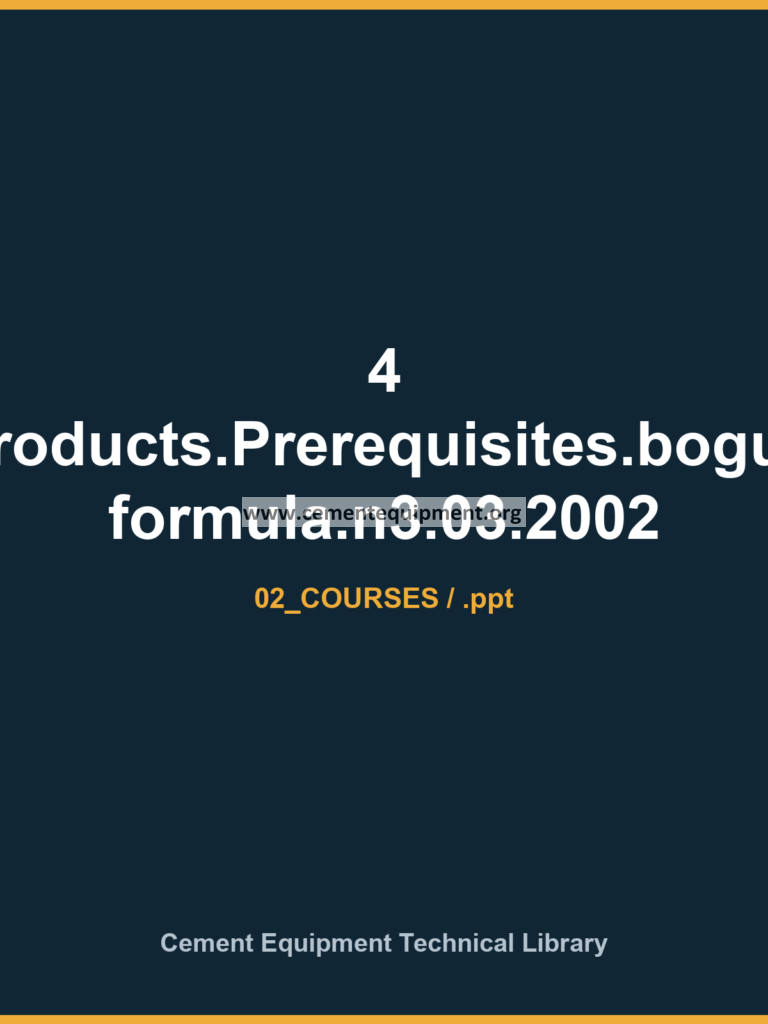 4 Products.Prerequisites.bogue formula.n3.03.2002