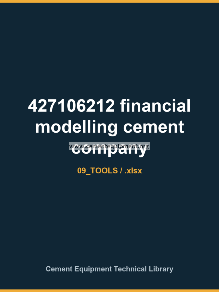 427106212 financial modelling cement company