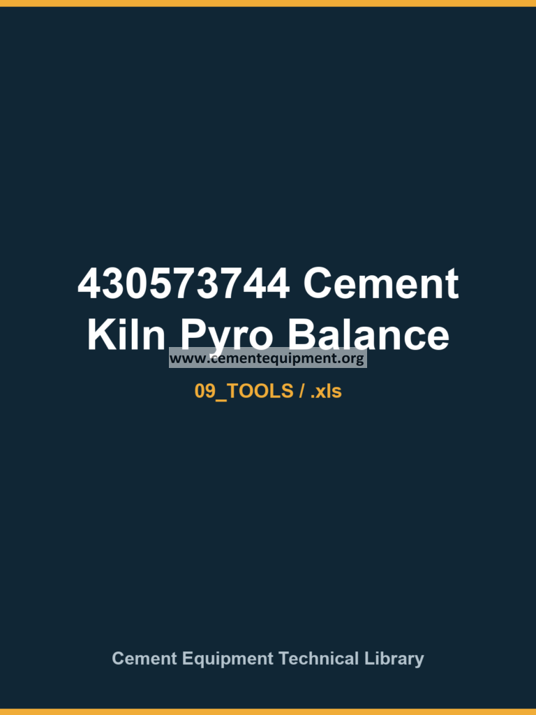 430573744 Cement Kiln Pyro Balance