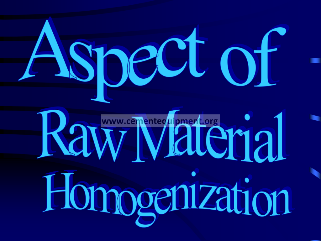 Aspects of raw materials