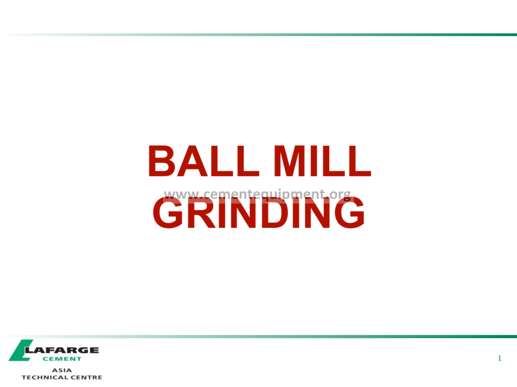Ball Mill Grinding