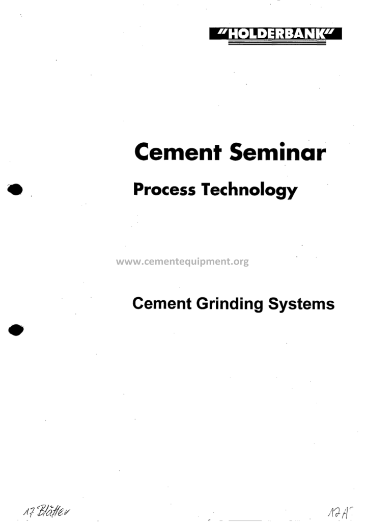 Cement Grinding Systems