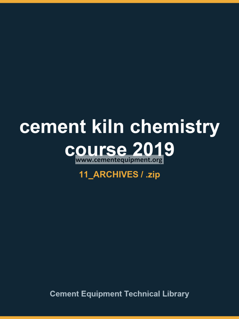 cement kiln chemistry course 2019