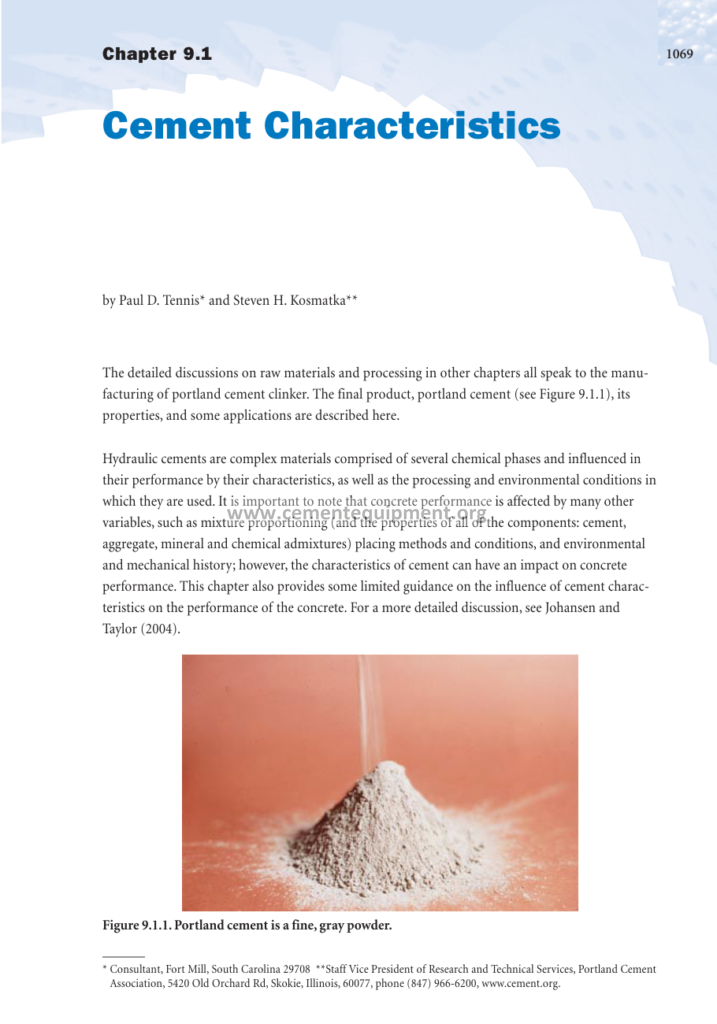 cement properties