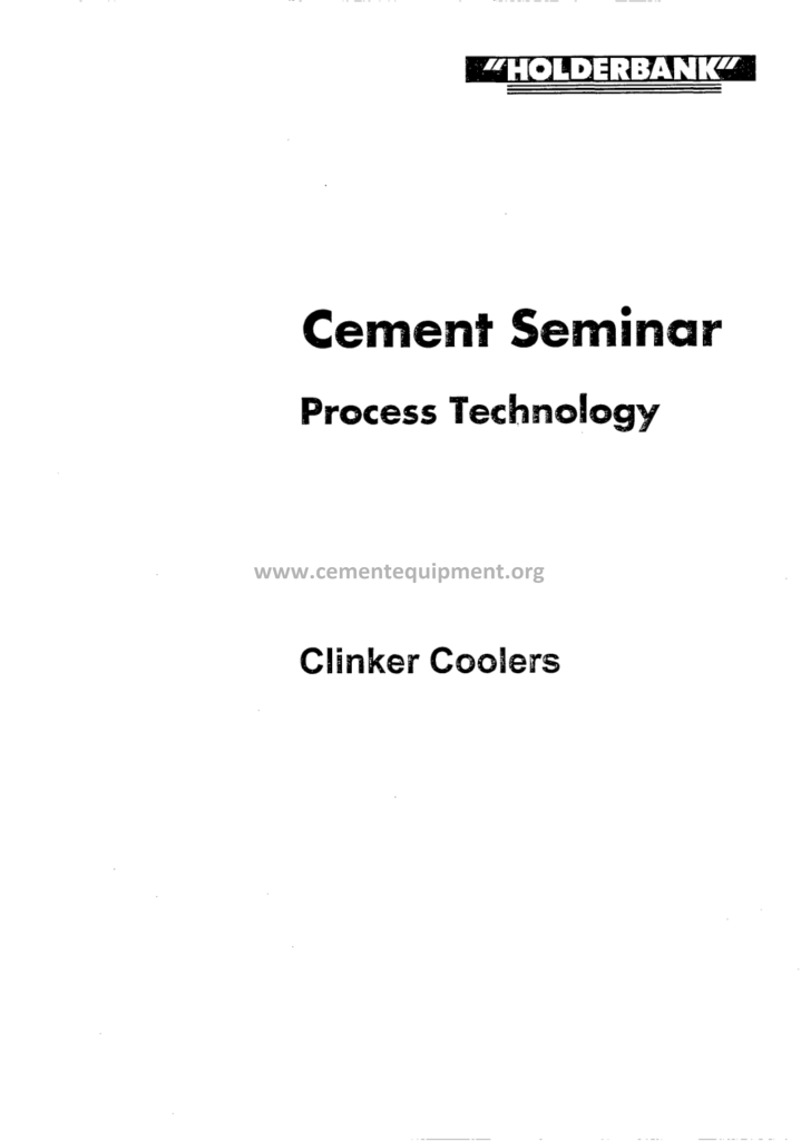 Clinker Coolers
