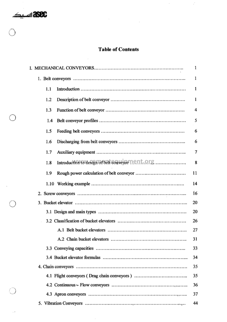CONTINUOUS CONVEYING and HANDLING SYSTEMS