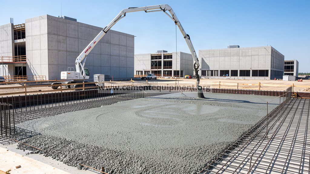 High-performance concrete construction at a large data center building site