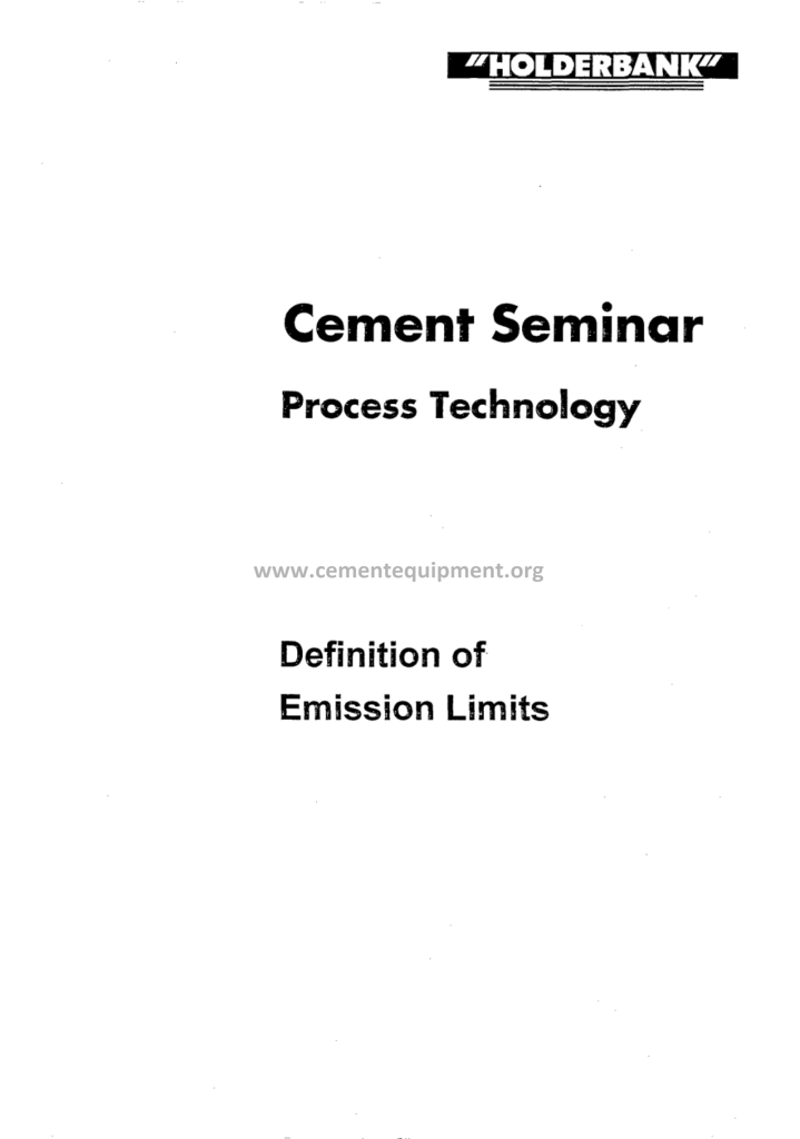 Definition of Emission Limits