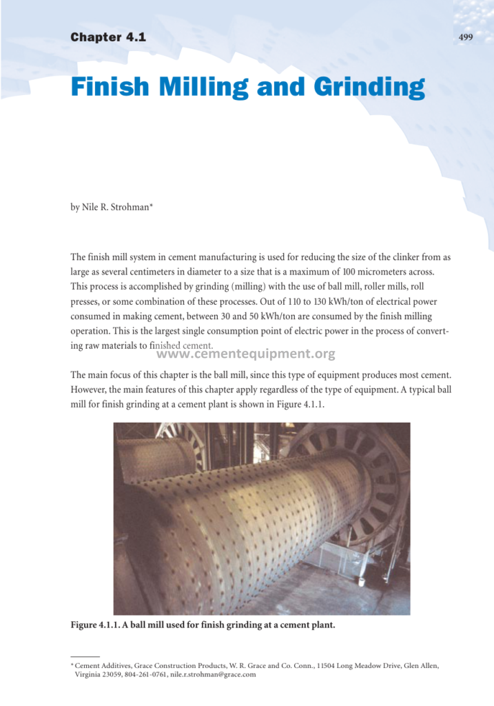 finish mill and grinding