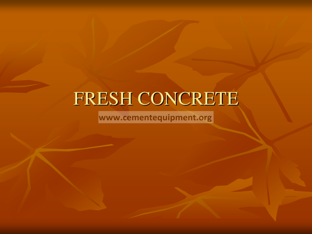Fundamnetals of concrete