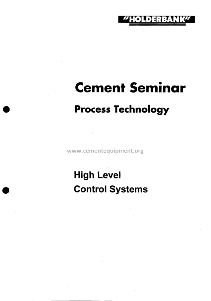 High Level Control Systems