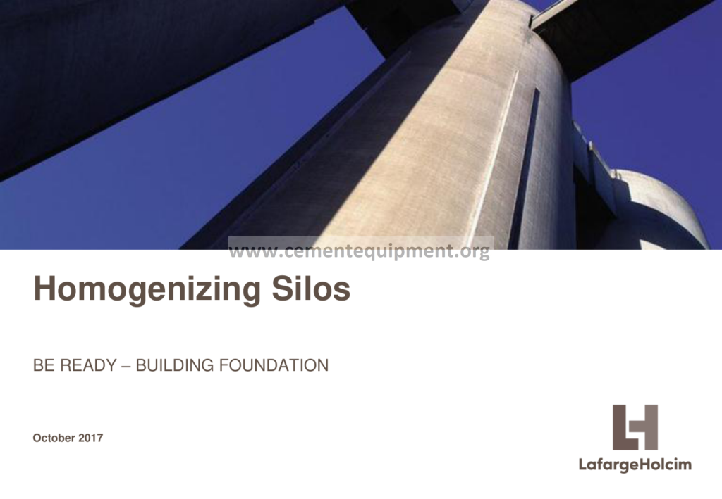Homogenizing Silos BE READY BUILDING FOUNDATION