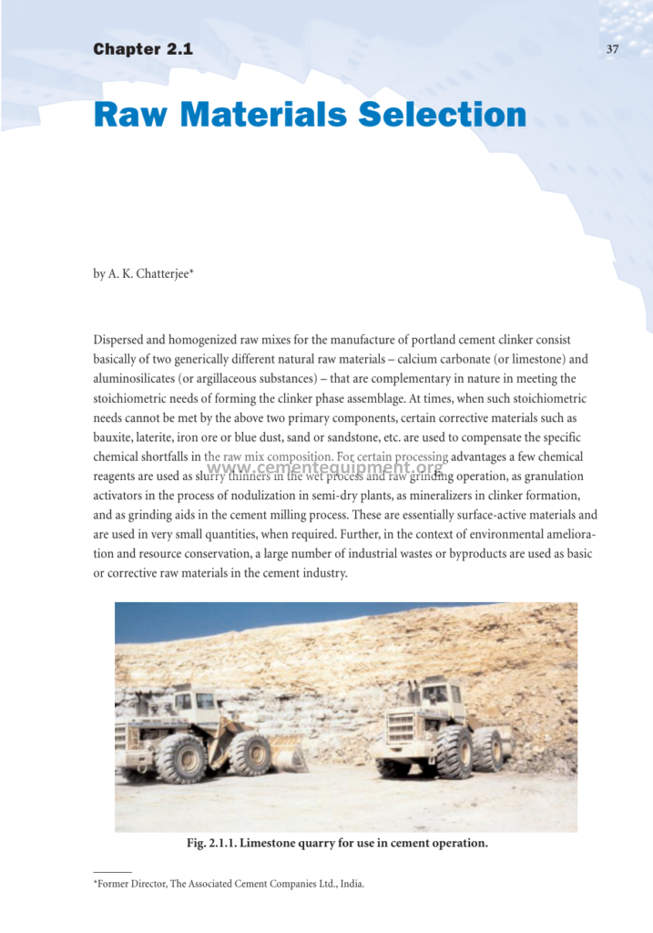 Innovations in Cement Manufacturing Chapter 2.1