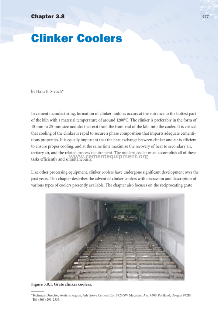 Innovations in Cement Manufacturing Chapter 3.8