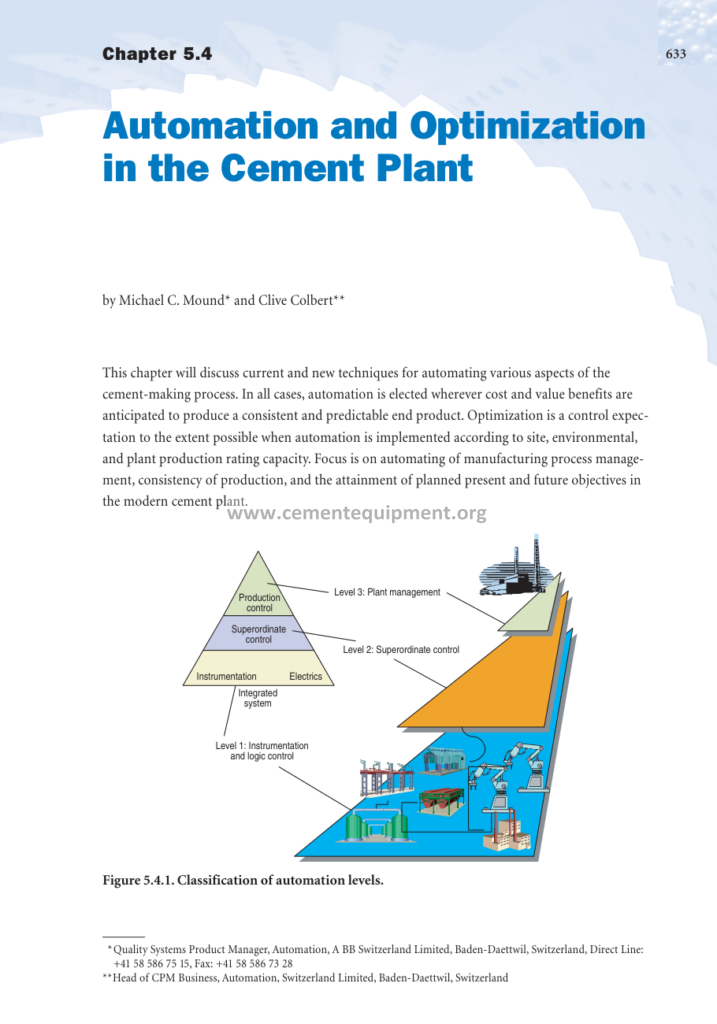 Innovations in Cement Manufacturing Chapter 5.4