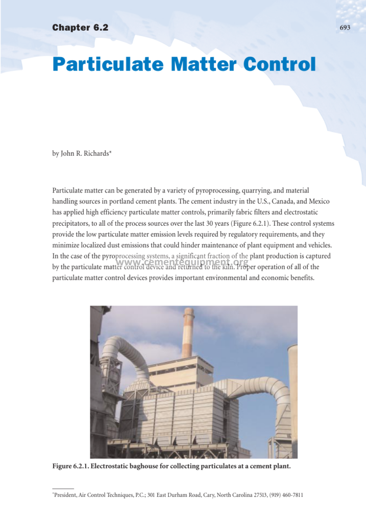 Innovations in Cement Manufacturing Chapter 6.2