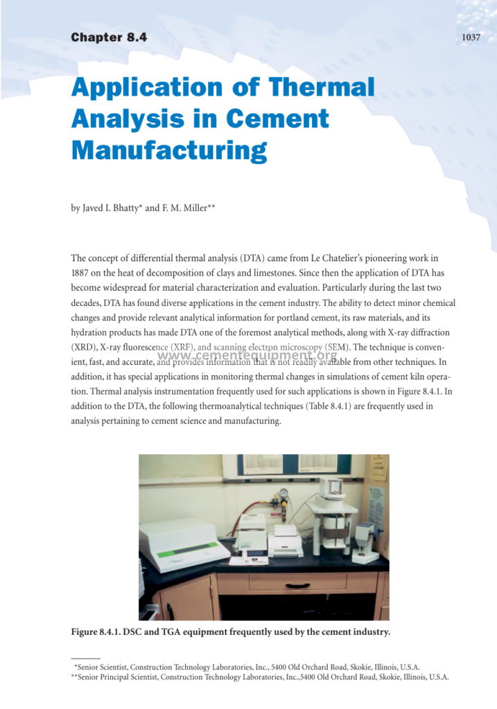 Innovations in Cement Manufacturing Chapter 8.4