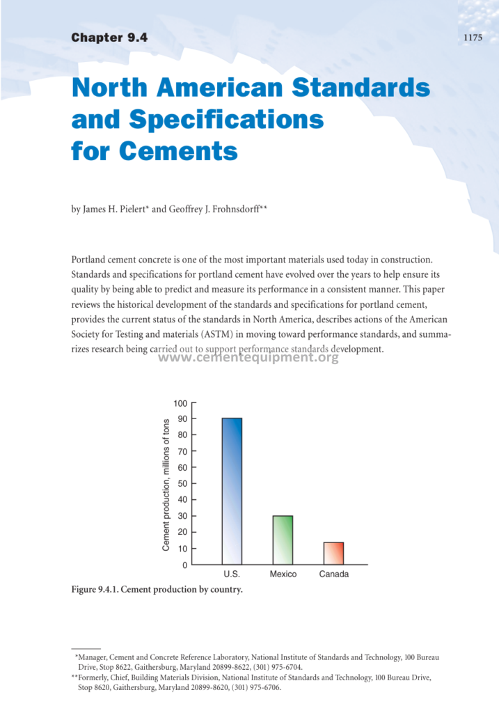 Innovations in Cement Manufacturing Chapter 9.4