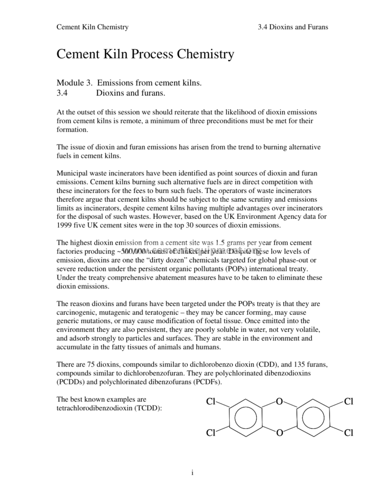 KC 3.4 Dioxins and Furans
