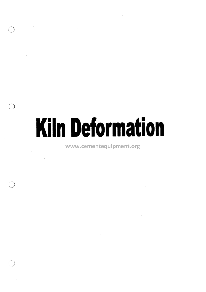 KILN DEFORMATION