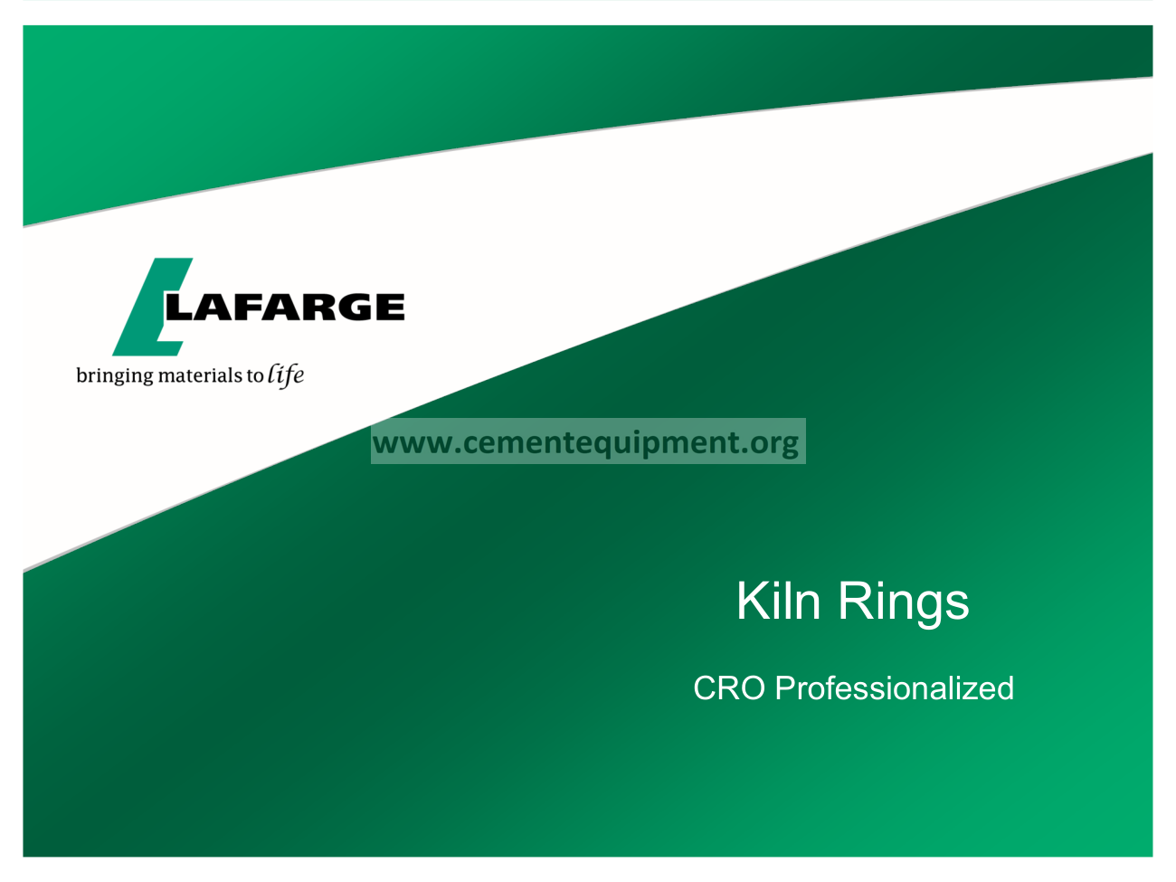 Cement kiln ring and inlet buildup troubleshooting reference
