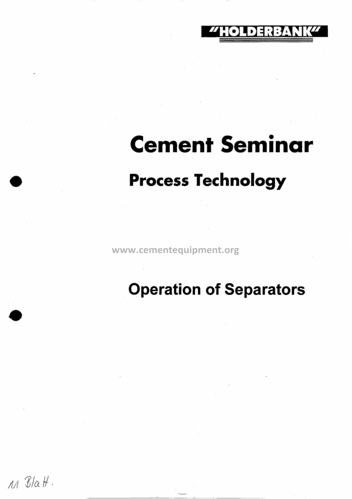 Operation of Separators