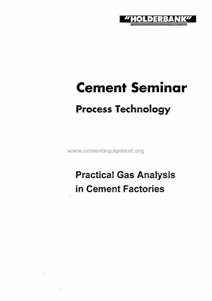 Practical Gas Analysis in Cement Factories