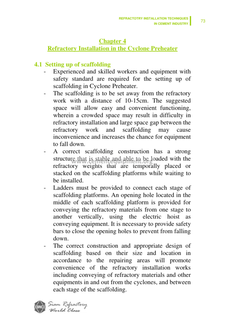 Refractory Installation Techniques in Cement Industry C