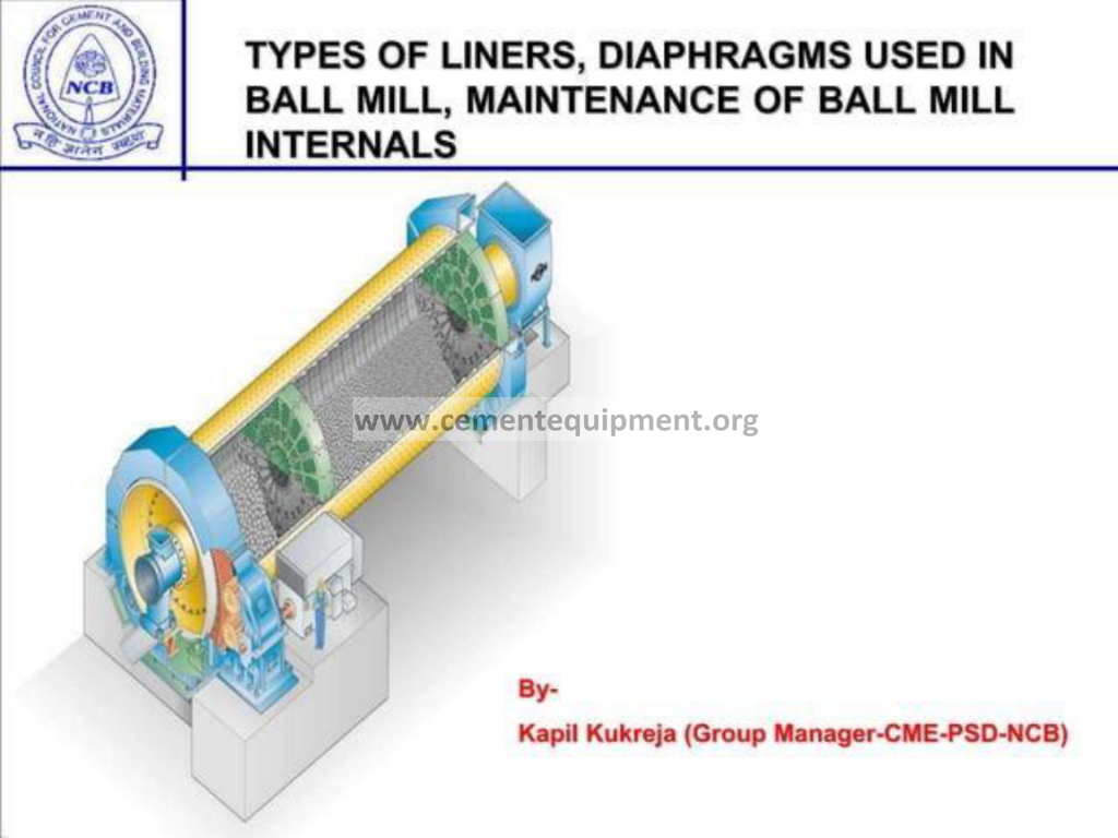 Types of Liners, Diaphragms Used in Ball Mill, Maintena