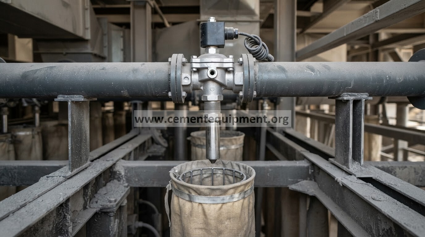 Pulse-jet cement bag filter diaphragm valve and compressed-air cleaning troubleshooting