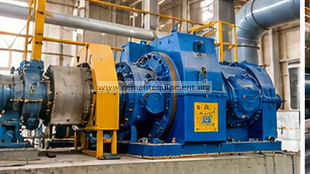 Heavy-duty industrial gearbox and motor drive unit used in cement plant rotating equipment