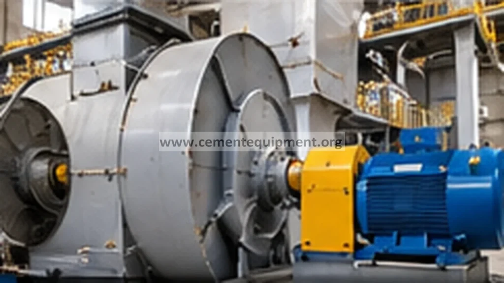 Forced draft fan and motor assembly for cement kiln combustion air service