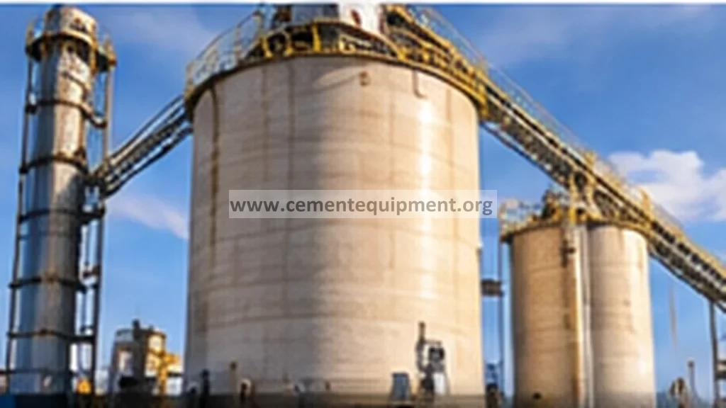 Gypsum storage silos and conveying system for cement grinding additives
