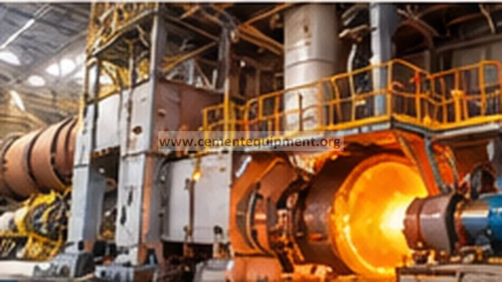 Rotary kiln inlet hood and hot-end process equipment in a cement plant